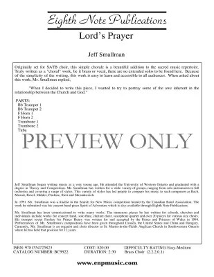 Lords Prayer - Smallman - Brass Choir - Score and Parts