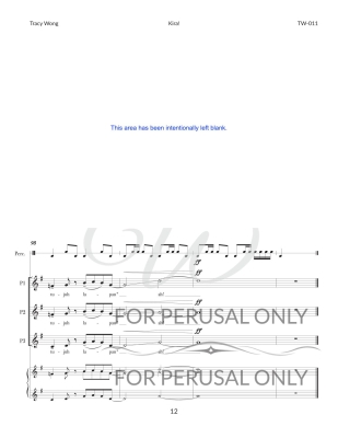 Kira! - Wong - 3-part treble