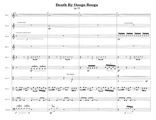 Death By Oooga Booga - Freytag - Percussion Ensemble - Gr. 5