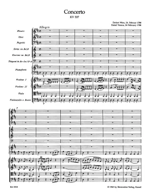 Concerto for Piano and Orchestra no. 26 in D major K. 537 \'\'Coronation Concerto\'\' - Mozart/Rehm - Piano and Orchestra - Score Only