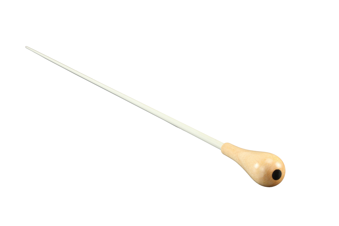 15\'\' Whitewood Fiberglass Baton with Pear-shaped Handle
