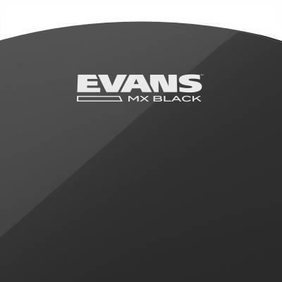 TT12MXB - Evans MX Black Marching Tenor Drum Head, 12 Inch