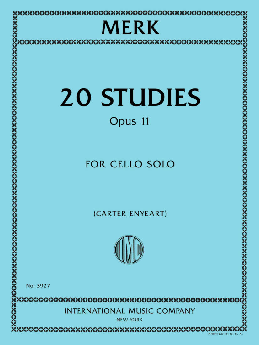 20 Studies Op. 11 - Merk/Enyeart - Cello - Book