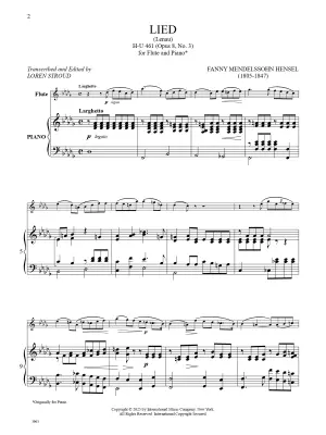 Lied, Op.8, No.3 - Hensel/Stroud - Flute - Book