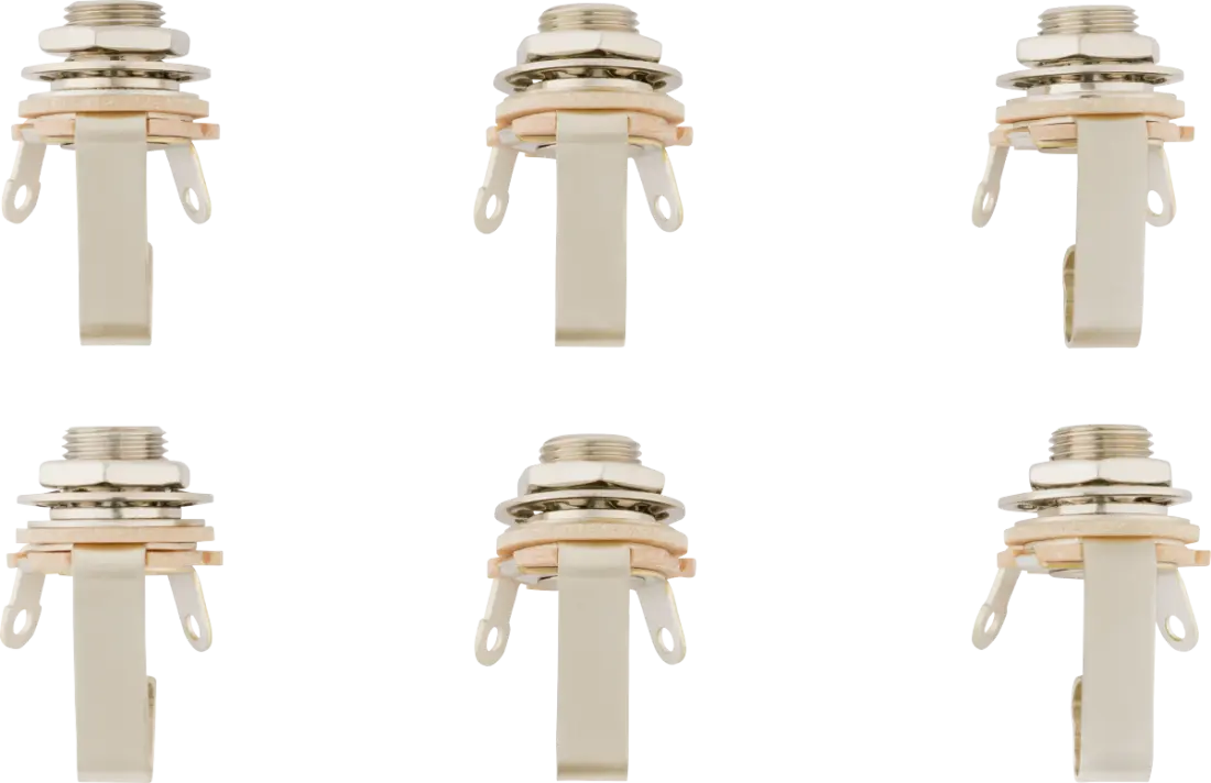 1/4\'\' 2-Conductor Guitar Output Jack (6 Pack)