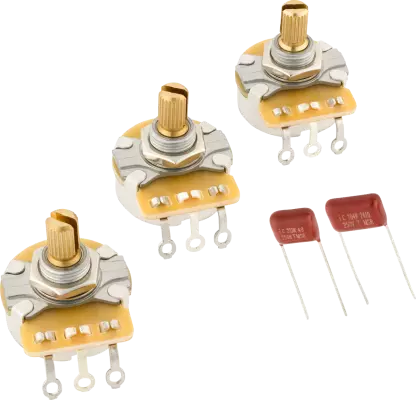 Fender - Stratocaster Split Shaft Potentiometer and Capacitor Kit (3 Pack)