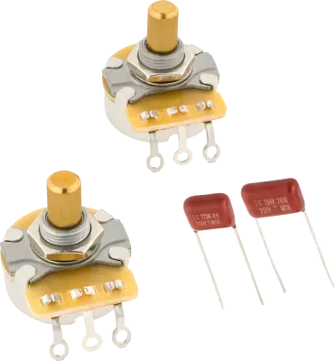 Fender - Telecaster Solid Shaft Potentiometer and Capacitor Kit (2 Pack)