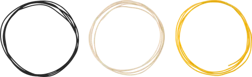 Fender - 5 Pure Vintage Cloth Wire, 22 AWG - Black/White/Yellow