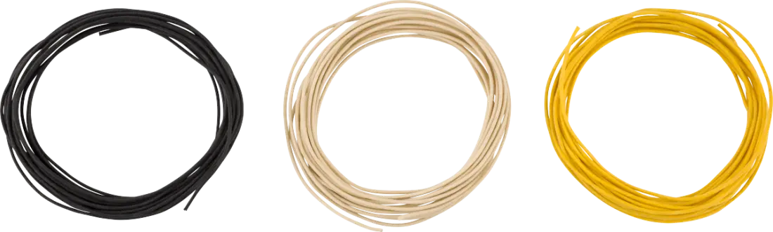 15\' Pure Vintage Cloth Wire, 22 AWG - Black/White/Yellow