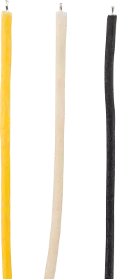 15\' Pure Vintage Cloth Wire, 22 AWG - Black/White/Yellow