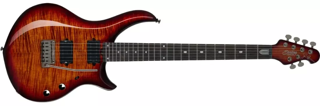 Majesty DiMarzio Electric Guitar w/Gigbag - Blood Orange Burst Flame Top