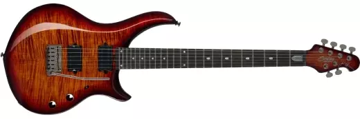 Sterling by Music Man - Majesty DiMarzio Electric Guitar w/Gigbag - Blood Orange Burst Flame Top