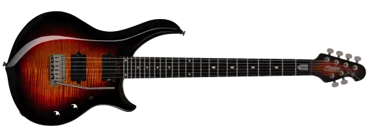 Sterling by Music Man - Majesty DiMarzio Electric Guitar w/Gigbag - Tiger Eye Flame Top