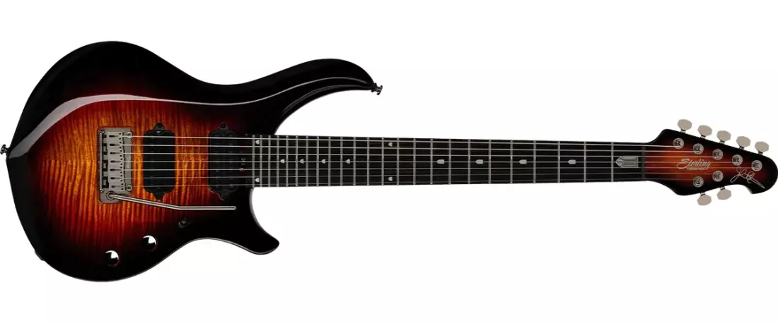 Majesty DiMarzio 7-String Electric Guitar with Gigbag - Tiger Eye Flame Top