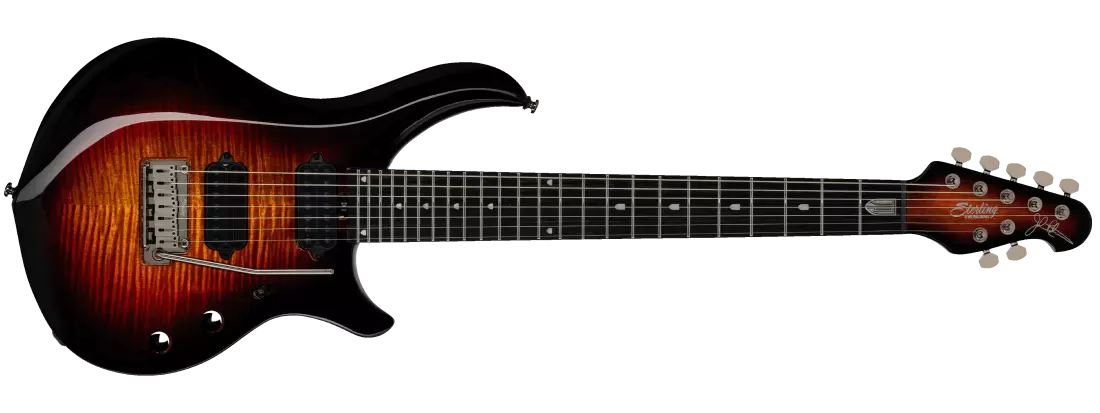 Majesty DiMarzio 7-String Electric Guitar with Gigbag - Tiger Eye Flame Top