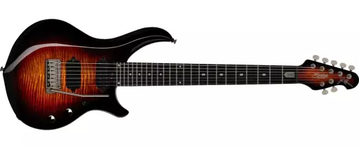 Sterling by Music Man - Majesty DiMarzio 7-String Electric Guitar with Gigbag - Tiger Eye Flame Top