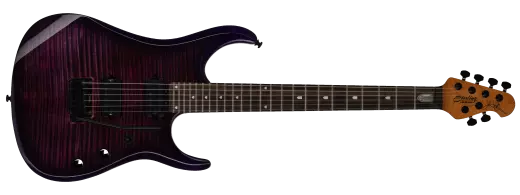 Sterling by Music Man - JP150 DiMarzio Electric Guitar with Gig Bag - Purple Nebula Flame Top