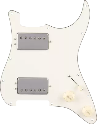 Fender - 11 Hole Pre-Wired Strat Pickguard, Quadra Tap HH - Parchment