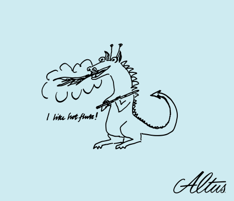 Altus Flutes - Wibb Collection Flute Polishing Cloth - Dragon