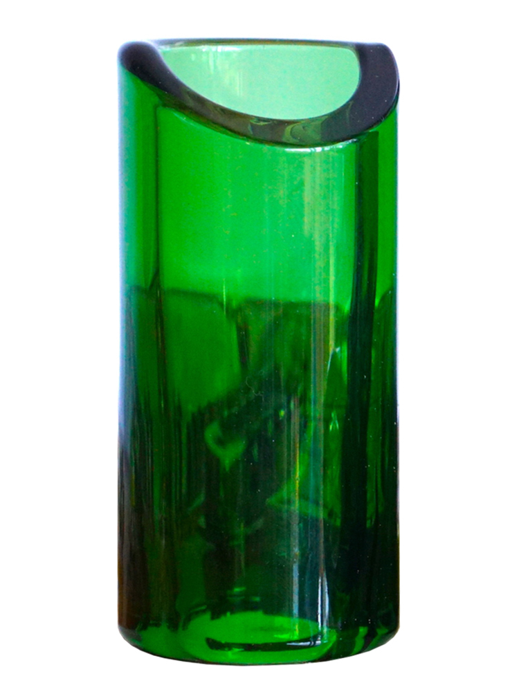 Moulded Green Glass Slide - Extra Small