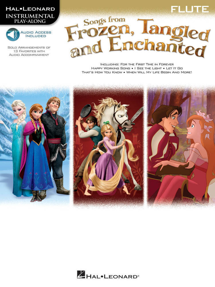 Songs from Frozen, Tangled and Enchanted - Flute - Book/On-line Audio Tracks