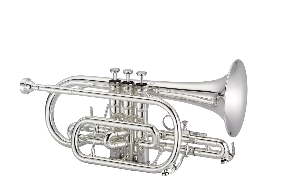 JCR700USQ Bb Cornet with American-Style Mouthpiece and Backpack Case - Silver-Plated