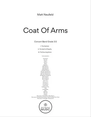 Matt Neufeld Music - Coat Of Arms - Neufeld - Concert Band - Gr. 3.5