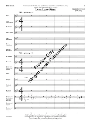 Lynx Lane Strut - Neufeld - Concert Band - Gr. 1.5