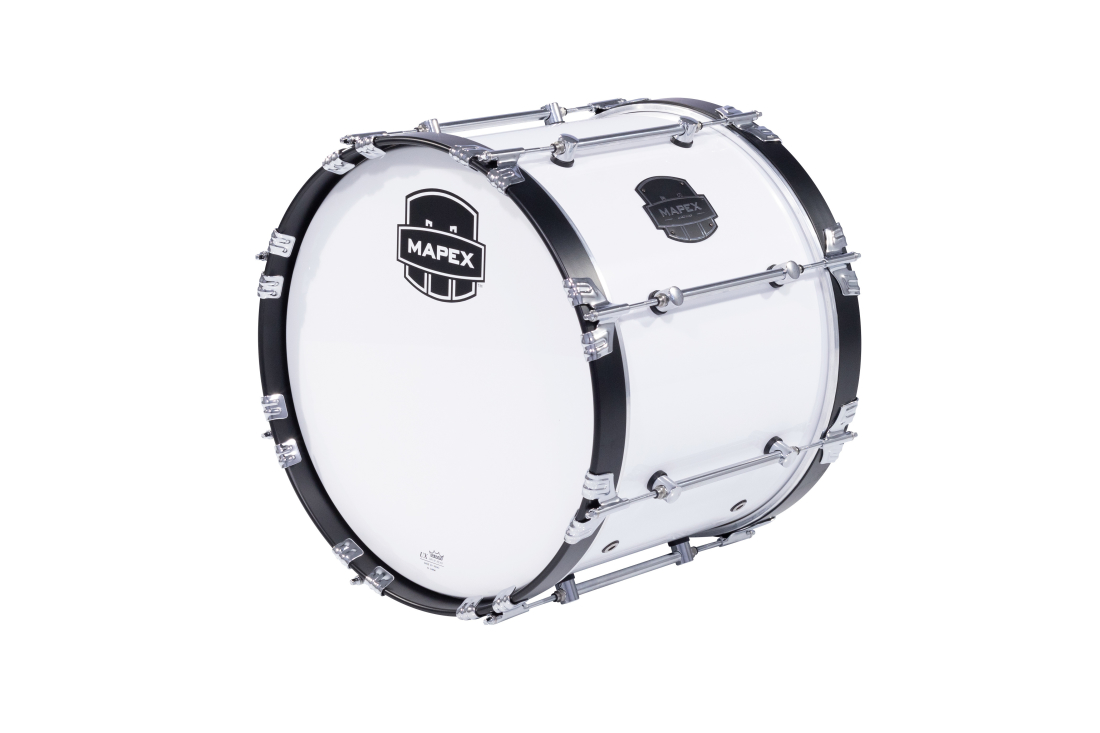 Quantum Mark II Series 14x14\'\' Marching Bass Drum - Snow White