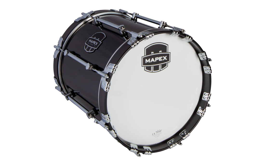 Quantum Mark II Series 18x14\'\' Marching Bass Drum - Dark Black