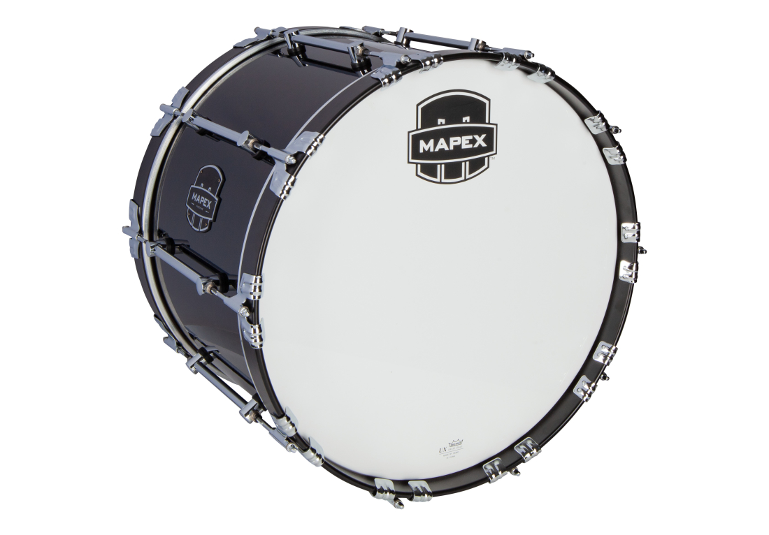 Quantum Mark II Series 20x14\'\' Marching Bass Drum - Dark Black