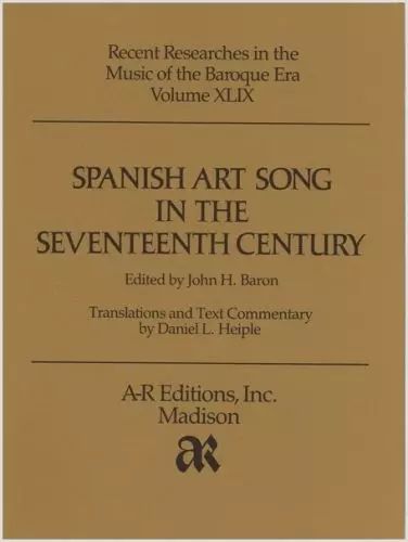 Spanish Art Song in the Seventeenth Century - Baron - Voice -Book