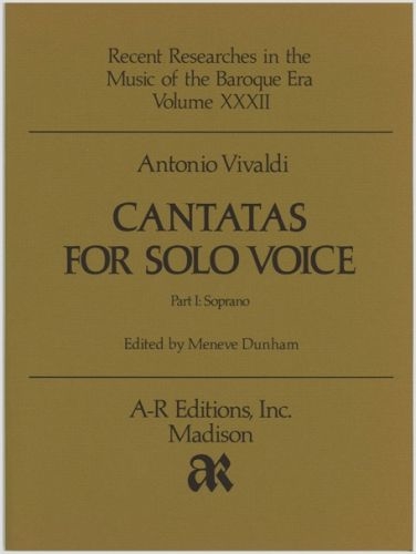 Cantatas for Solo Voice, Part 1 - Vivaldi/Dunham - Soprano Voice/ Piano - Book