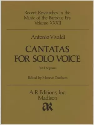 A R Editions  Inc. - Cantatas for Solo Voice, Part 1 - Vivaldi/Dunham - Soprano Voice/ Piano - Book