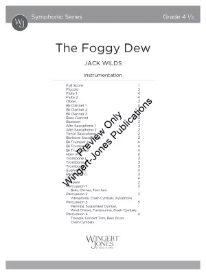 Foggy Dew (Irish Folk Song) - Wilds - Concert Band - Gr. 4.5
