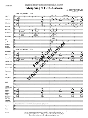 Whispering of Fields Unsown - Boysen Jr. - Concert Band - Gr. 4.5