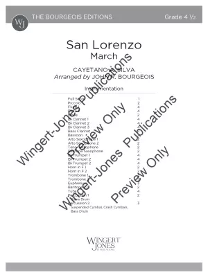 San Lorenzo - Silva/Bourgeois - Concert Band (March) - Gr. 4.5