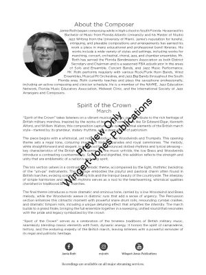 Spirit Of The Crown - Roth - Concert Band (March) - Gr. 3