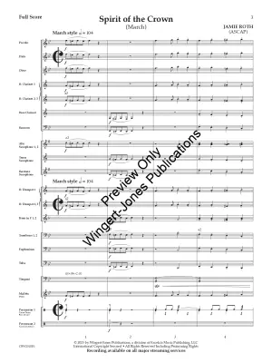 Spirit Of The Crown - Roth - Concert Band (March) - Gr. 3
