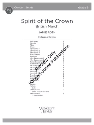 Spirit Of The Crown - Roth - Concert Band (March) - Gr. 3
