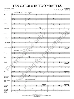 Ten Carols In Two Minutes - Loest - Concert Band - Gr. 1