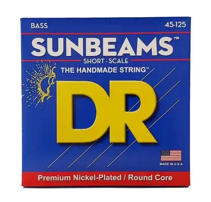 DR Strings - Sunbeams Nickel Plated/Round Core Short Scale Bass Strings (45-125)
