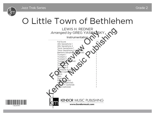 O Little Town of Bethlehem - Redner/Yasinitsky - Jazz Ensemble - Gr. 2