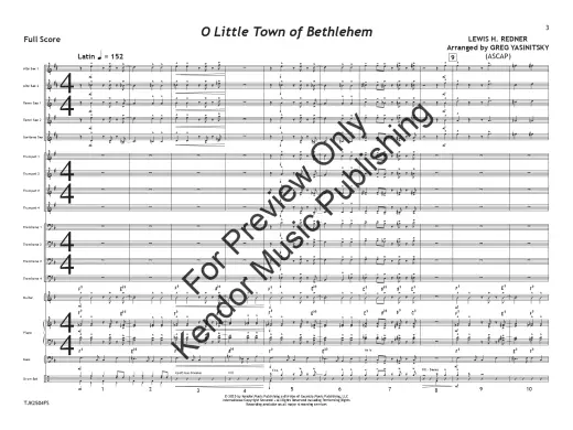 O Little Town of Bethlehem - Redner/Yasinitsky - Jazz Ensemble - Gr. 2