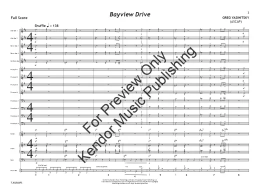 Bayview Drive – Yasinitsky – Ensemble jazz – Niveau 2