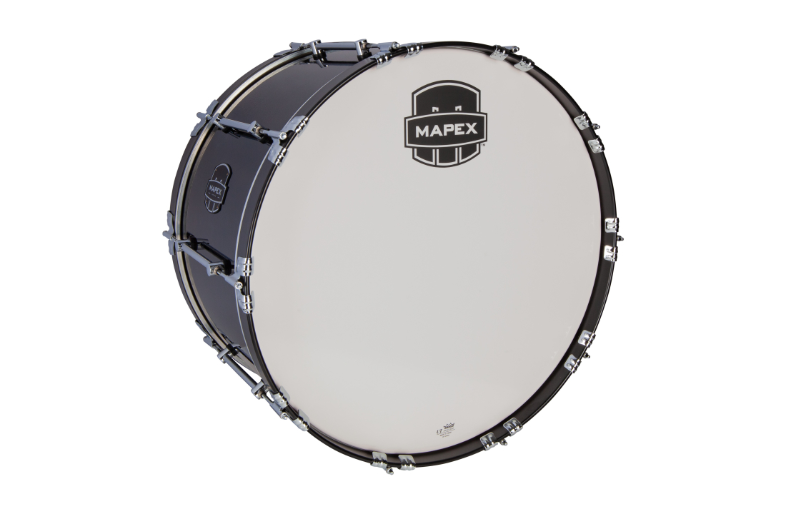 Quantum Mark II Series 28x14\'\' Marching Bass Drum - Dark Black