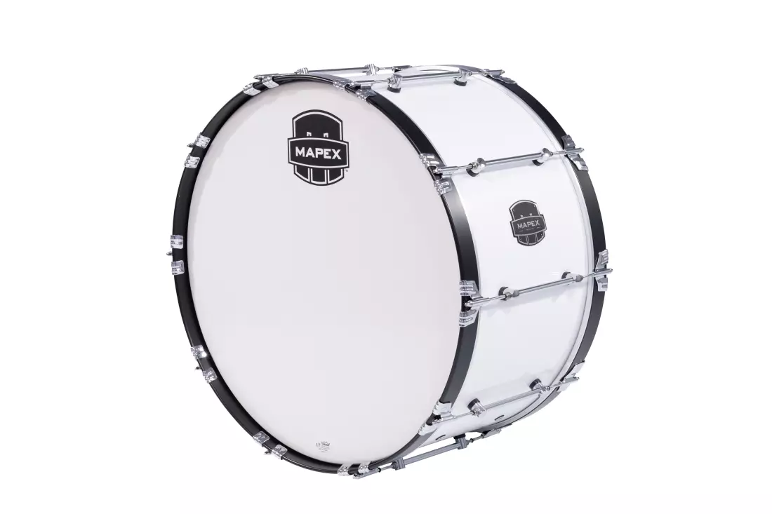 Quantum Mark II Series 28x14\'\' Marching Bass Drum - Snow White