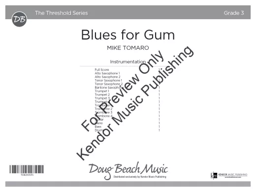 Blues for Gum - Tomaro - Jazz Ensemble - Gr. 3