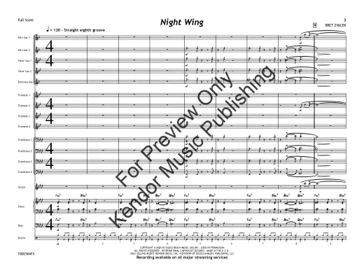 Night Wing - Zvacek - Jazz Ensemble - Gr. 3