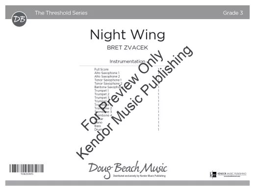 Night Wing - Zvacek - Jazz Ensemble - Gr. 3